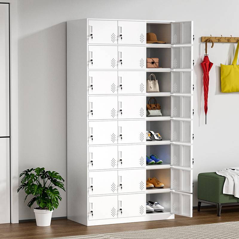 6 or more/5-tier Employee Lockers with Installation Required and Partial Assembly, Ventilated Door, Shoe Storage, 10 or More Compartments, 3-Wide