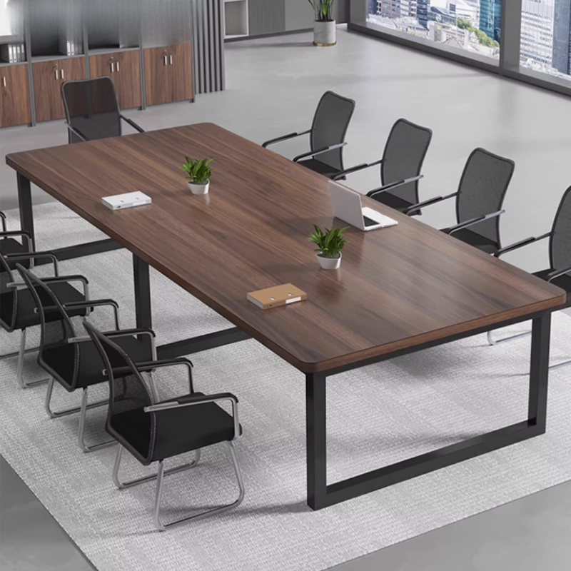 Auburn Modern Simple Style Meeting Table with Scratch Resistant Rectangle Top for 6-person Seat in Engineered Wood
