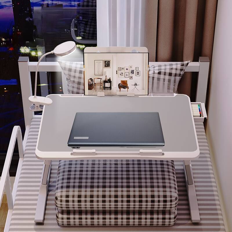 Light Gray Notebook Holder with Compartment and 1 Outlet