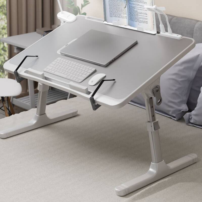 Casual Composite Wood Notebook Holder with Adaptable Height, Tilt, and 1 Outlet