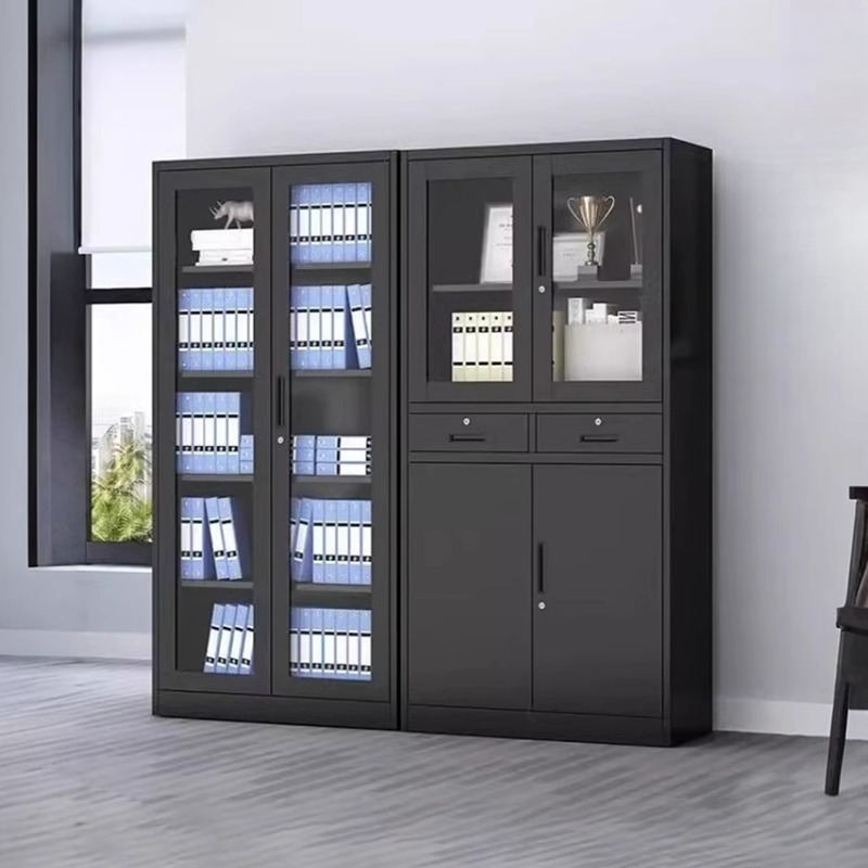 Matte Black Steel Office Storage Furniture, Rust Resistant Locker with Variable Shelf and Locking Door, 1-Wide