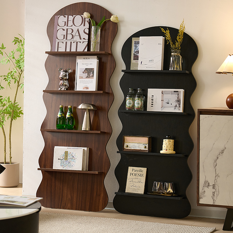 Modern Solid Wood Magazine Rack with Shelves, 15 in & Above Length, 10 in & Above Height, Unattached