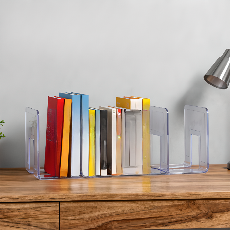 Modern Plastic & Acrylic Magazine Rack with Divider, 11 to 15 in Length, 4 to 6.9 in Height, Unattached