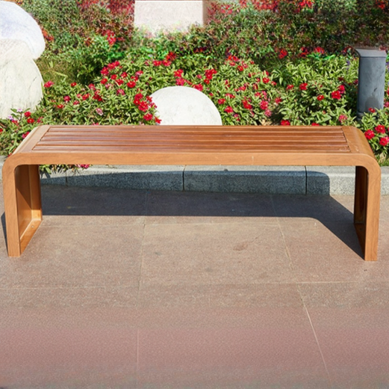 Simple Tan Alloy Picnic Bench