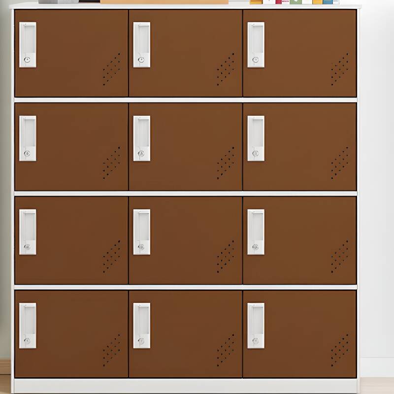 Iron 2-layer/4-layer/3-layer School Lockers with Installation Required, Partial Assembly, Ventilated Doors, 10 or More Compartments/Nine Compartments/6 Compartments, 3-Wide/2-Wide