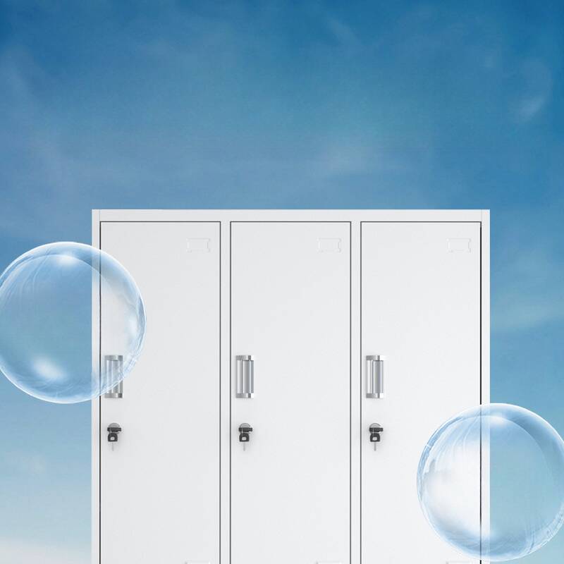 2-layer Gym & Locker Room Lockers with Installation Required, Partial Assembly, Shoe Storage, Louvered Doors, and 6 Compartments in a 3-Wide Design