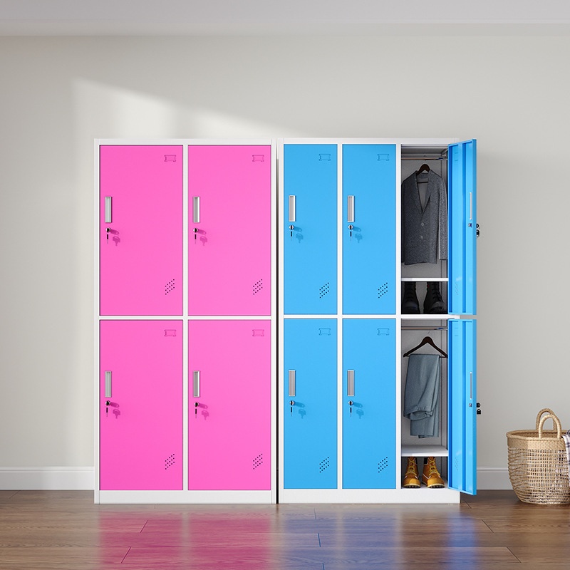 Modish Steel 2-layer/4-layer/3-layer Gym & Locker Room Lockers with Key Locking Mechanism and Ventilated Doors, Featuring 10 or More Compartments/Nine Compartments/6 Compartments, 3-Wide/2-Wide
