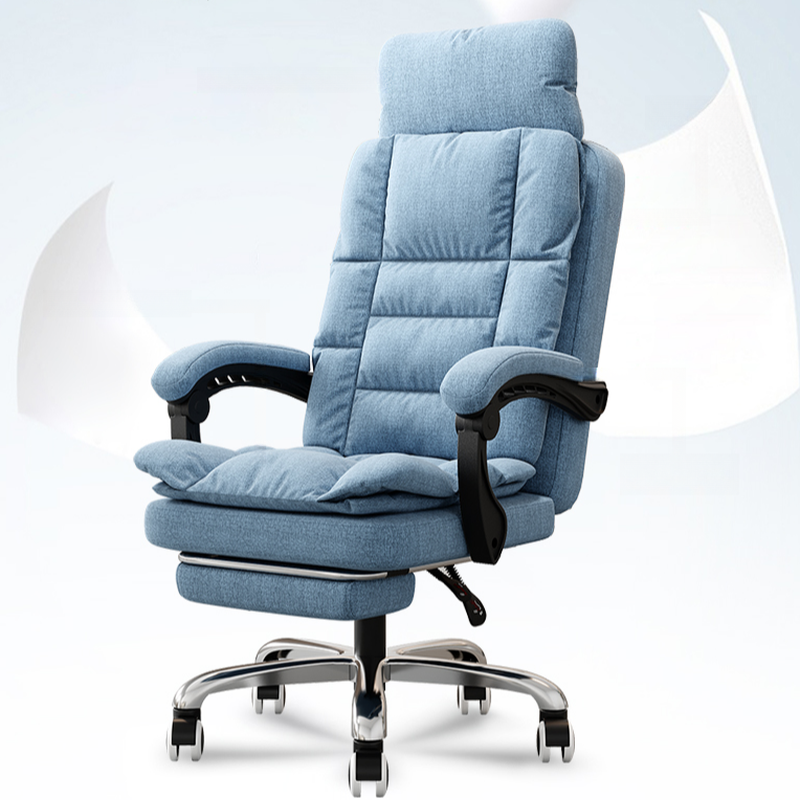 Studio Chairs with Upholstered Armrest and Swivel Wheels, Adjustable Back Angle, and Headrest