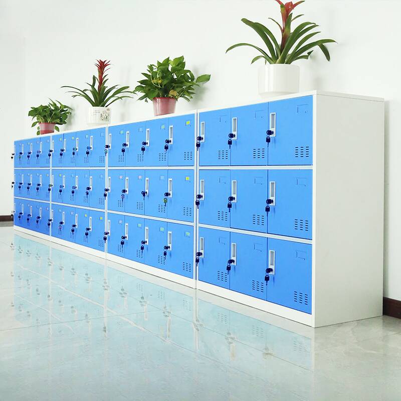 Alloy 2-layer/3-layer/4-layer School Lockers with Key Locking and Ventilated Doors, Available in 6, 9, or 10+ Compartments, 3-Wide/2-Wide