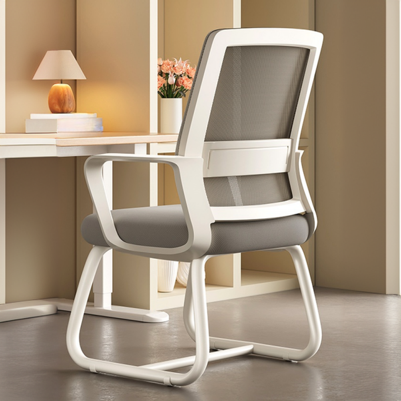 Ergonomic Ink/Light Gray Upholstered Office Desk Chair with Armrest, Wheeled, Lumbar Support, and Tilt Available