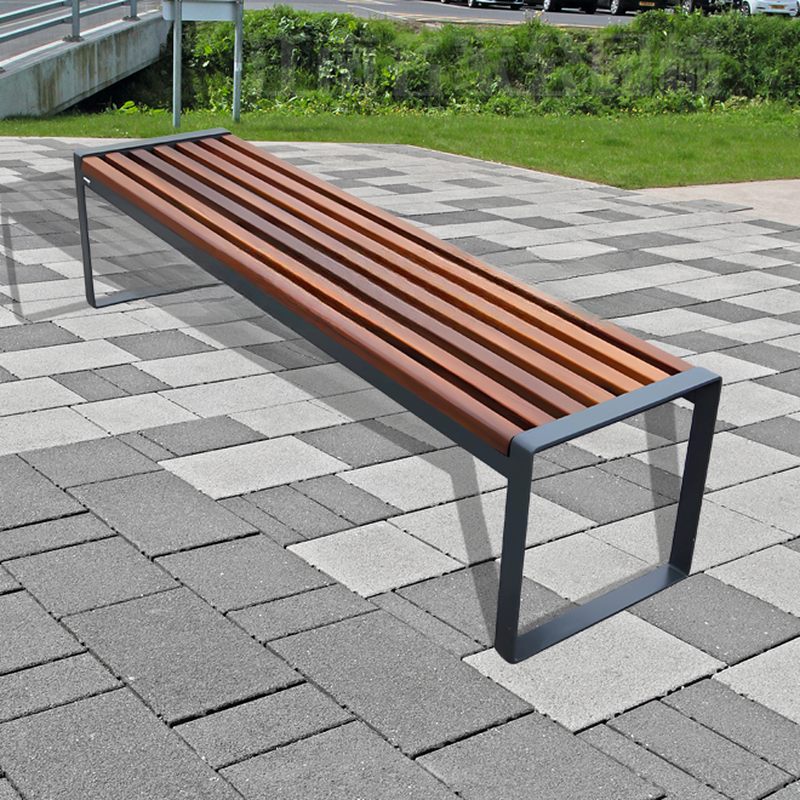 Simple Picnic Bench with Dark Gray Engineered Wood