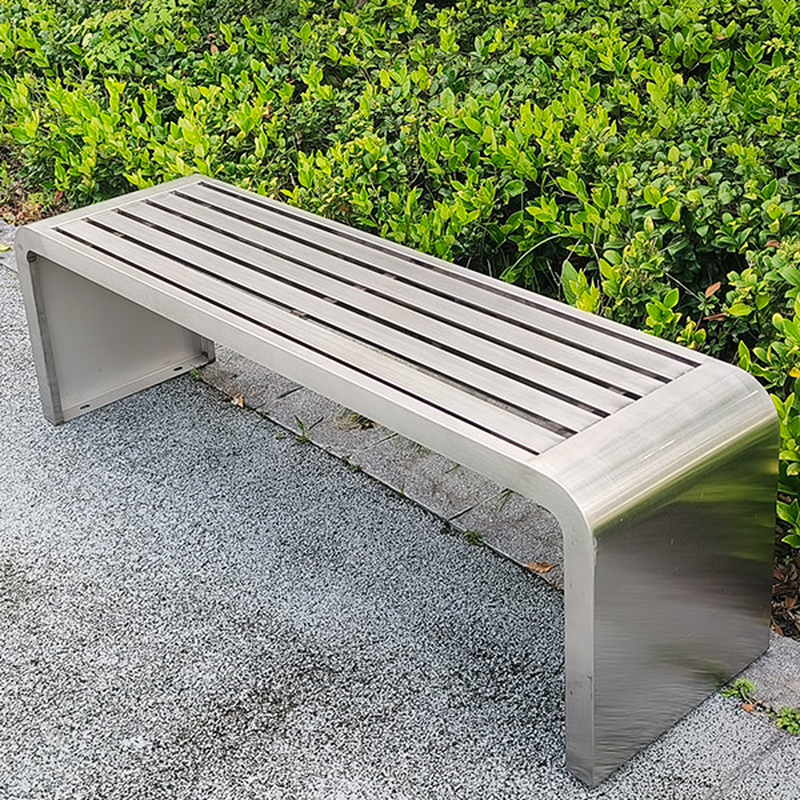Simple Picnic Bench with Alloy in Silver
