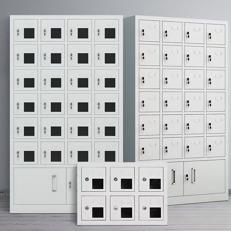 Contemporary Cell Phone Lockers with Installation Required, Partial Assembly