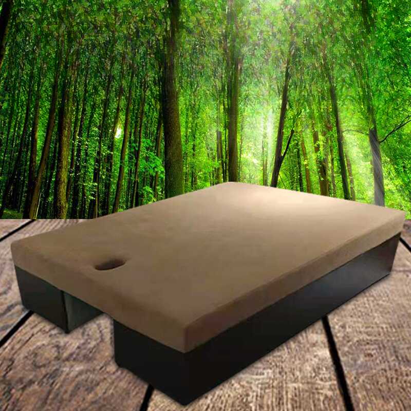 Massage Bed with Fixed Height, Pine Wood Base, and Rectangular Top