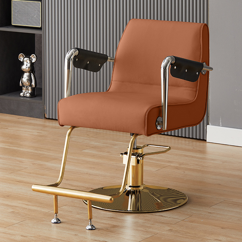 Ergonomic L-Shape Solid Colour Styling Chair with Full Back and Adjustable Synthetic Leather