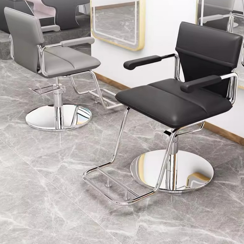 L-Shape Solid Colour Styling Chair with Full Back Synthetic Leather and Adjustable Footrest