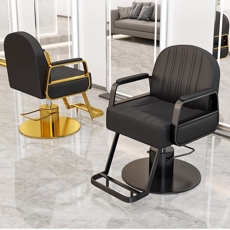 Ergonomic L-Shape Striped Full Back Synthetic Leather Styling Chair with Footrest and Adjustable Features