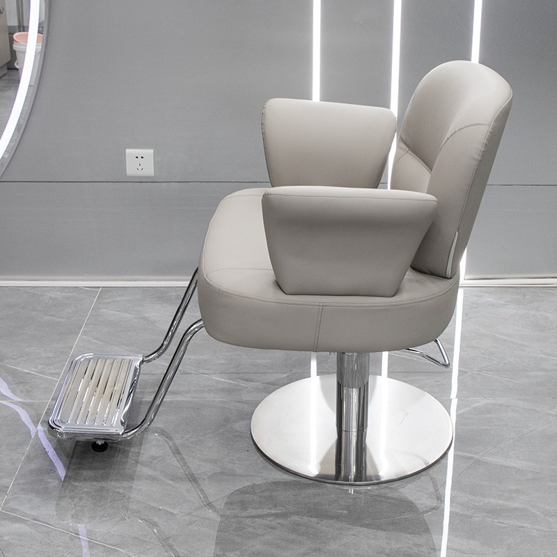 Elliptical Solid Colour Full Back Synthetic Leather Styling Chair with Footrest and Adjustable Features