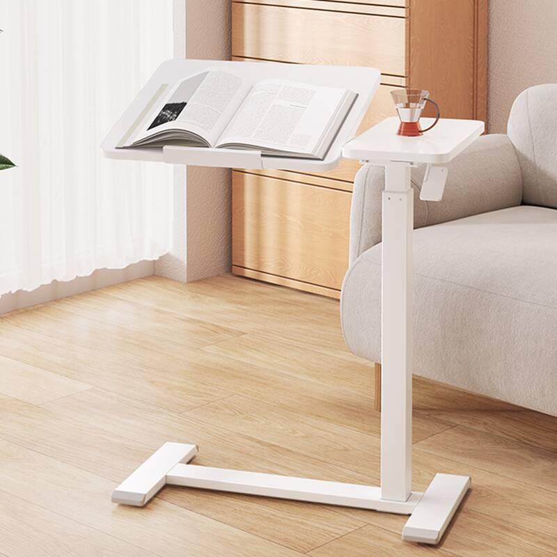 Trendy Manufactured Wood Laptop Cart with Lifting Airlift, Casters, and Tilt Feature