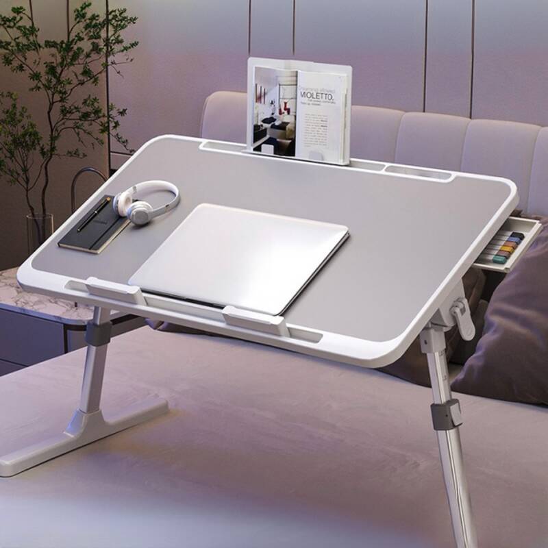 Fold Away Upward-moving Notebook Holder with Compartment & 5 Outlets/2 Outlets