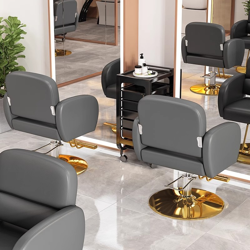 Ergonomic Rectangular Solid Colour Stainless Steel Styling Chair with Footrest and Adjustable Features