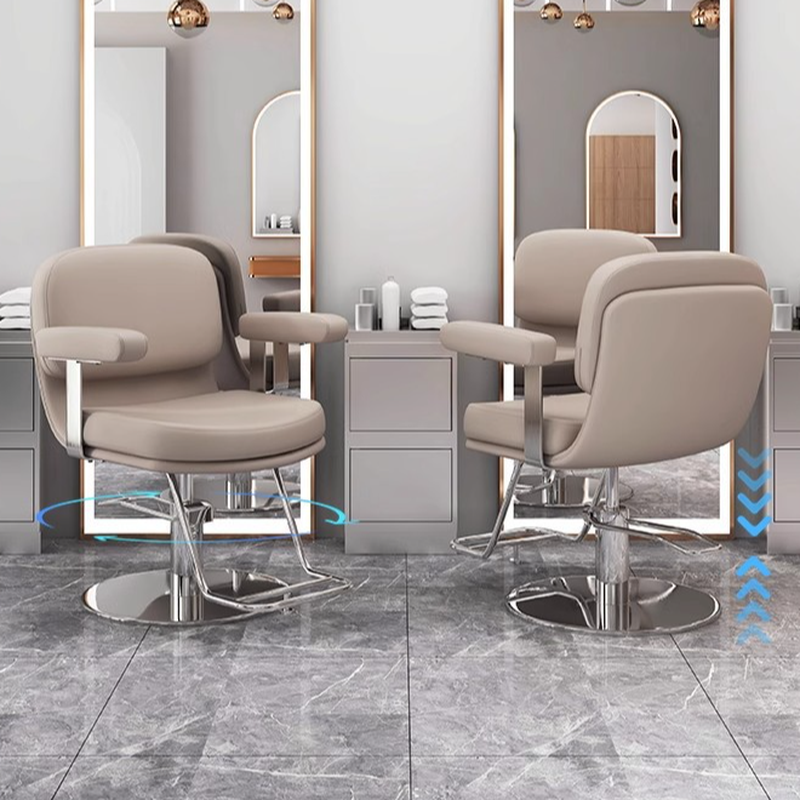 Ergonomic L-Shape Solid Colour Full Back Synthetic Leather Styling Chair with Footrest and Adjustable Features