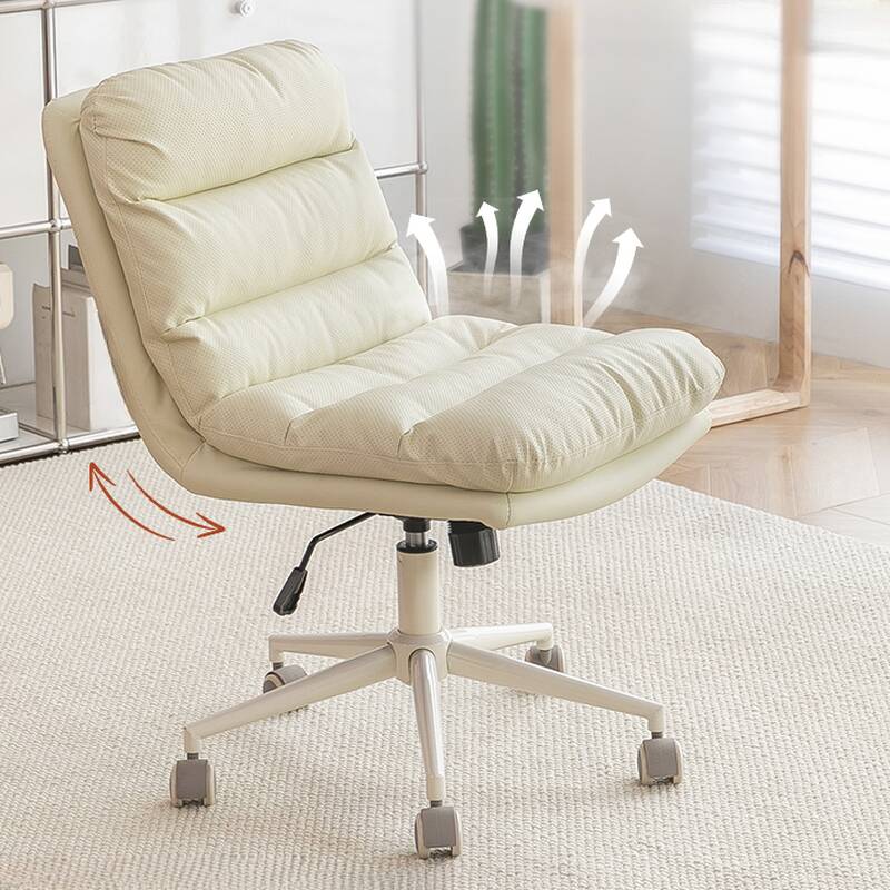 Art Deco Executive Chair in Midnight Black/Dove Grey/Sand Hideskin with Caster Wheels and Tilt Available