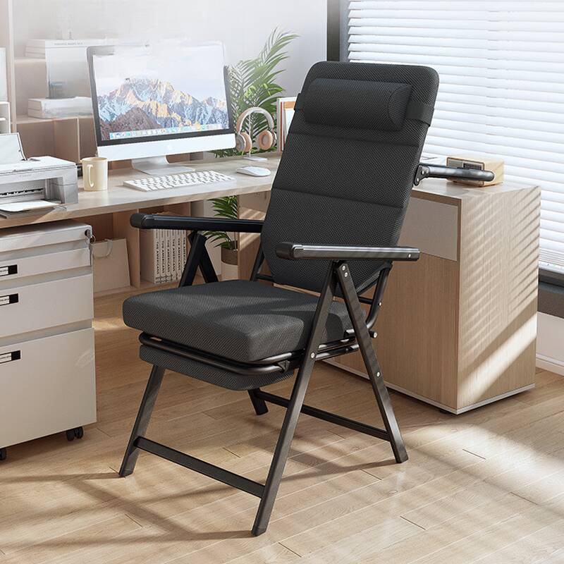 Ergonomic Ink Upholstered Studio Chairs with Armrest, Leg Rest, Pillow, and Adjustable Back Angle