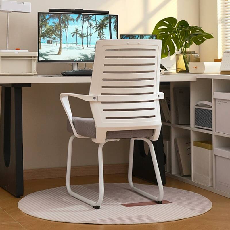 Modish Ink/Light Gray Upholstered Task Chair with Armrest, Ergonomic Design, Lumbar Support, and Headrest