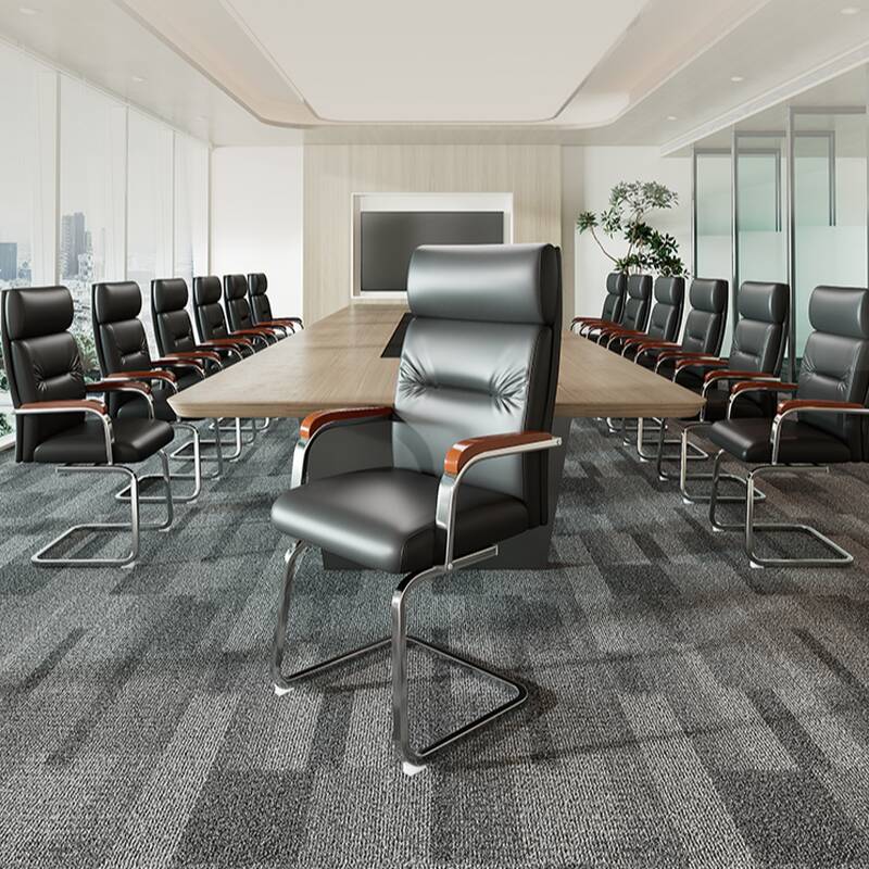 Art Deco Studio Chairs with Hideskin Armrest, Rotatable Metallic Frame, and Ergonomic Design