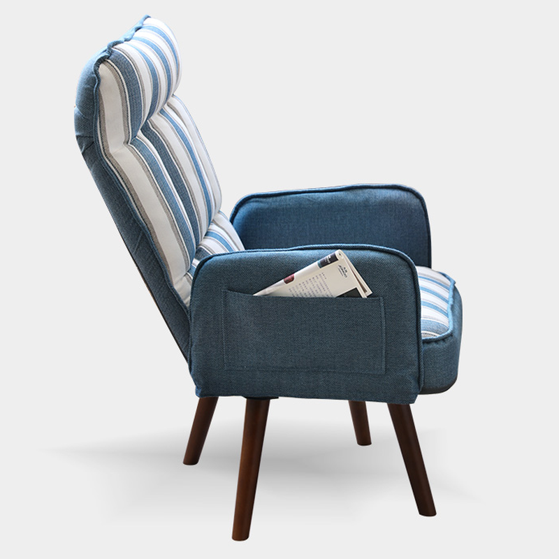 Art Deco Style Studio Chairs in Fabric/Upholstered with Dove Grey/Navy/Sand Colours, Armrest, Rotatable, Ergonomic Design, and Adjustable Back Angle