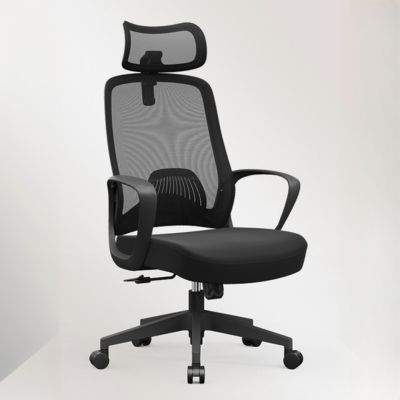 Modish Ergonomic Navy Blue/Rose/Midnight Black Upholstered Waterfall Seat Task Chair with Armrest and Lumbar Support