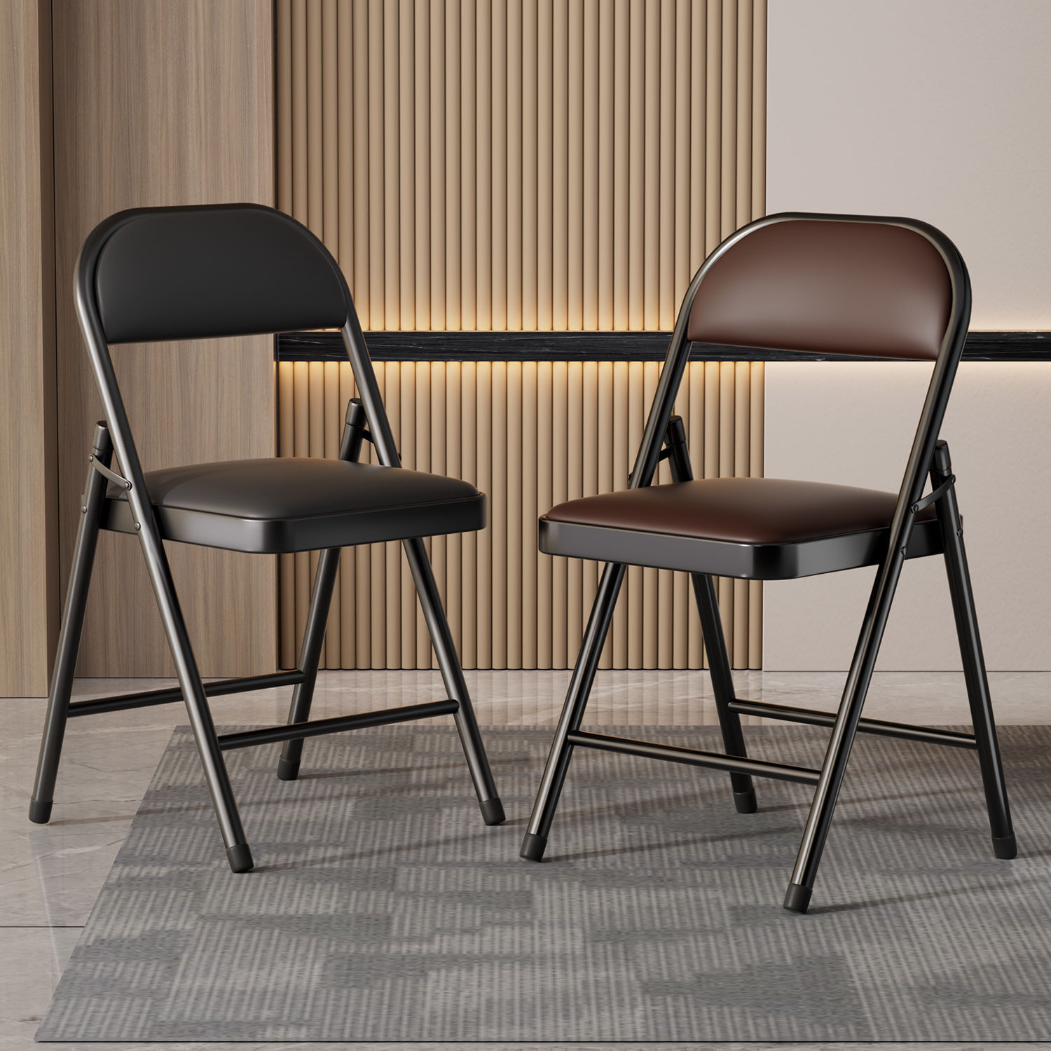 Simplistic Ergonomic Compact Turquoise/Navy/Vermilion Office Furniture with Metal Frame