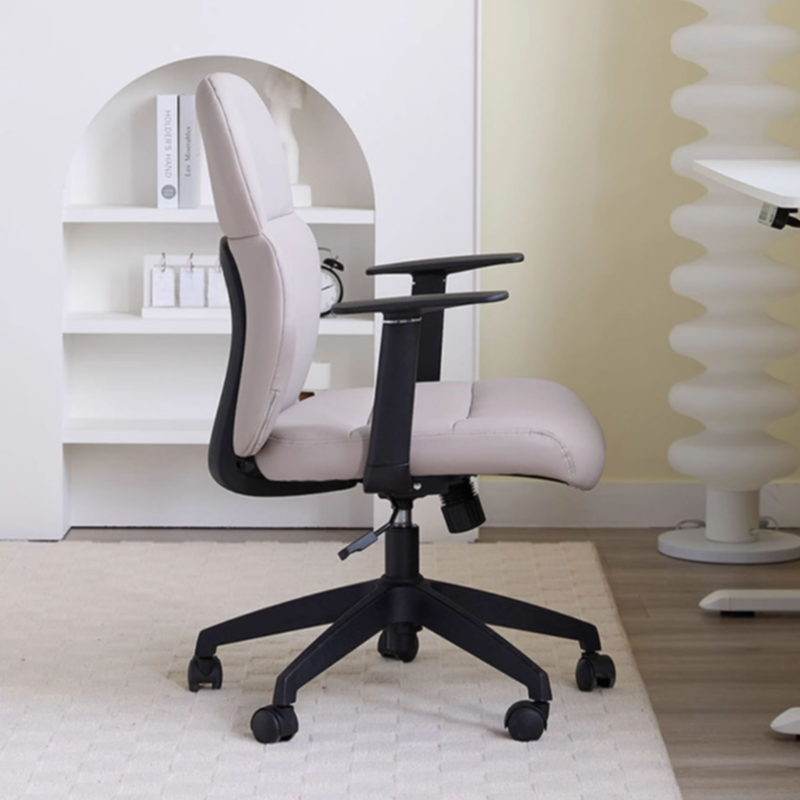 Tilt Available Teal/Grey Upholstered Office Chairs with Polymer Frame and Lumbar Support