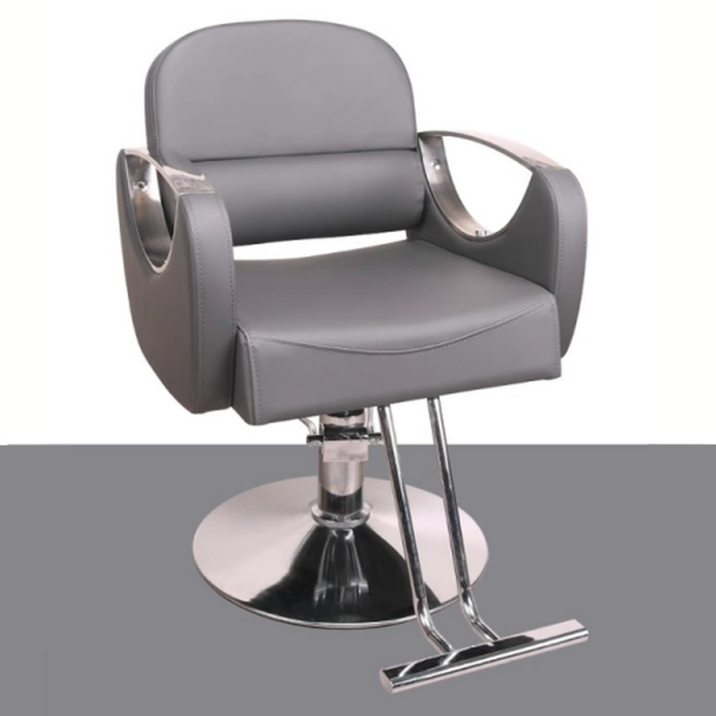Elliptical Solid Colour Stainless Steel Styling Chair with Footrest and Adjustable Features