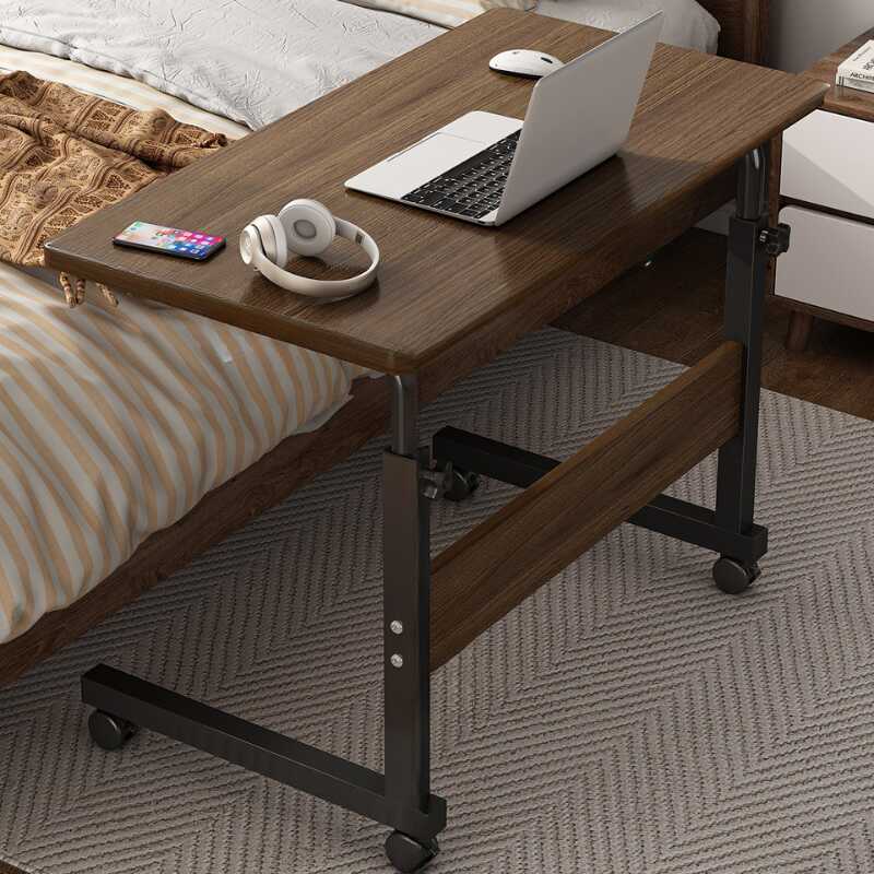Trendy Engineered Wood Laptop Cart with Flexible Height and Casters