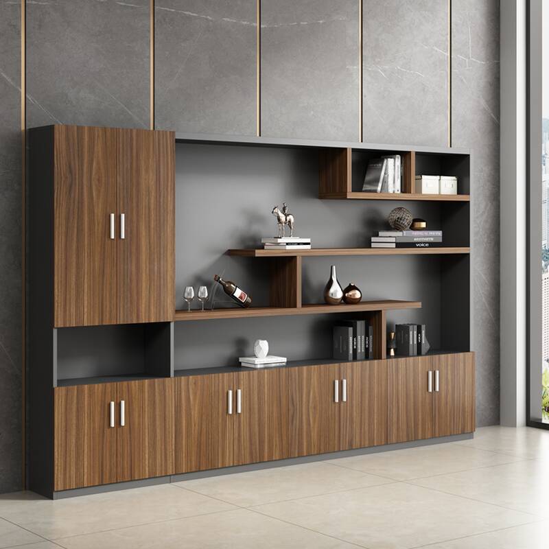 Art Deco Manufactured Wood Office Storage Furniture, Damp-proof with Shelves, 10 Doors/3 Doors, 4-Wide/3-Wide/2-Wide Compartments