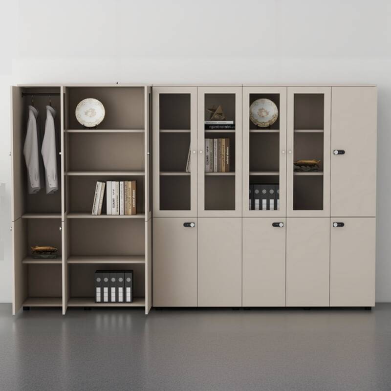 Ivory Office Console Cabinet with 6 Legs/12 Legs/16 Legs, 4-Wide/2-Wide Compartments