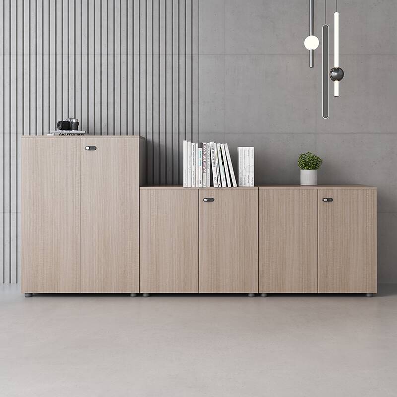 Manufactured Wood Scratch Resistant Supplies Cabinet with Shelves, Locker, Locking Door, 4 Legs, and 1-Wide Compartment