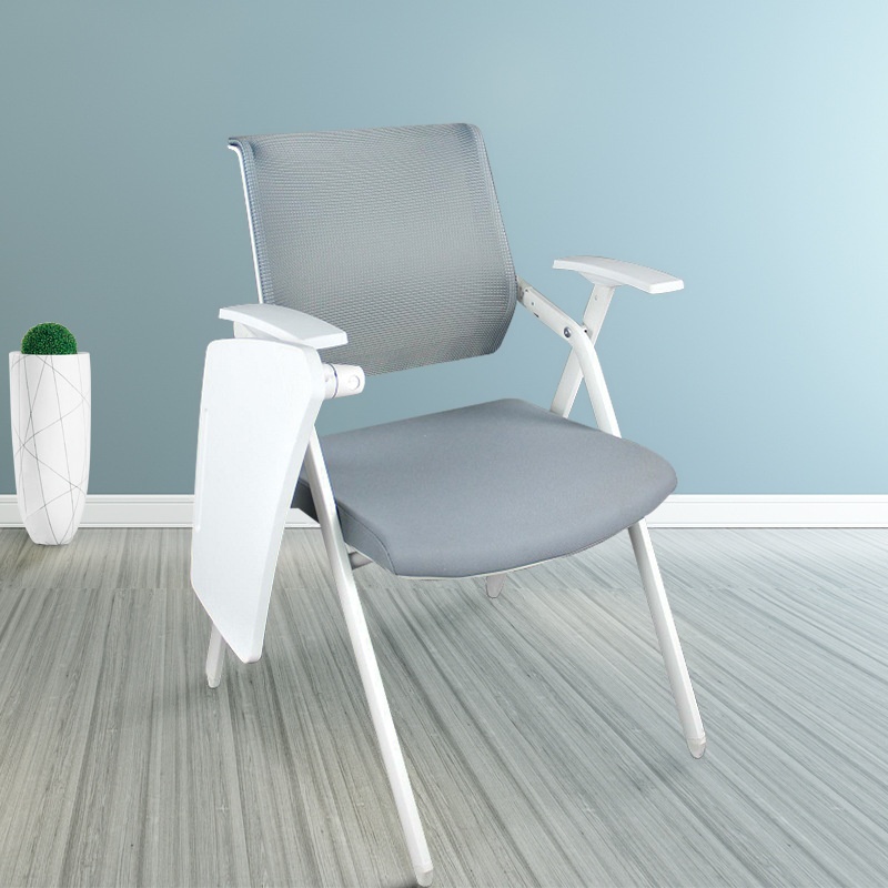 Minimalist Chair With Desk Attached/Office Desk Chairs in Gray/Turquoise/Citrus Colour with Upholstered Armrest and Ergonomic Design