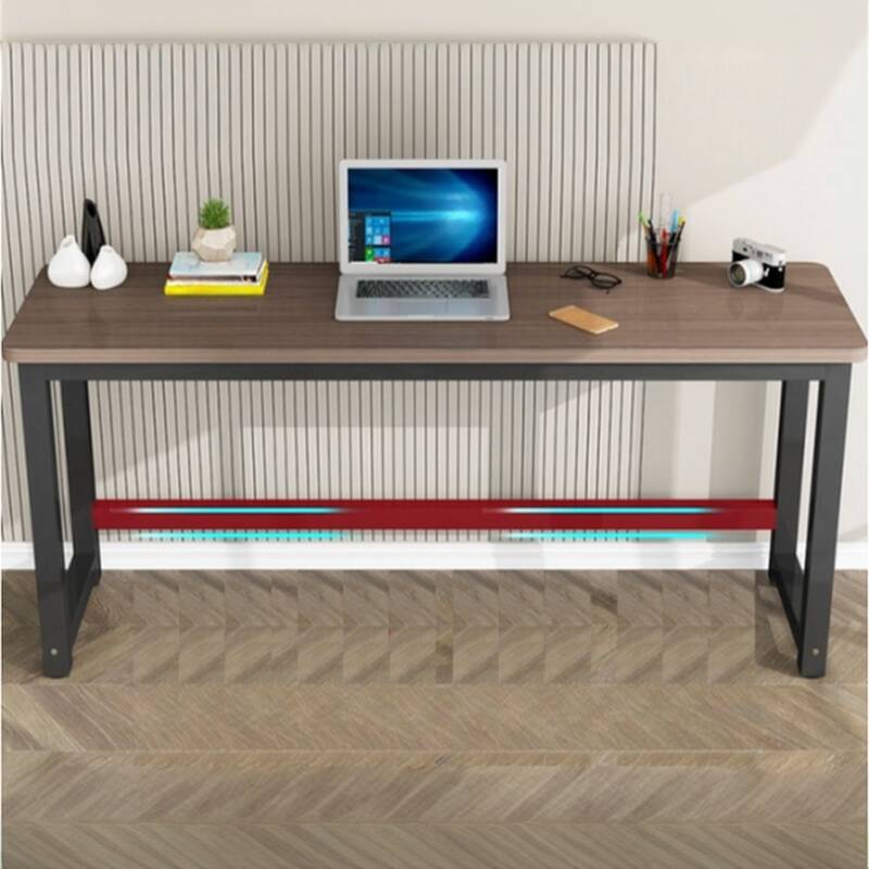 Modern Rectangular Auburn Laminate Writing Table