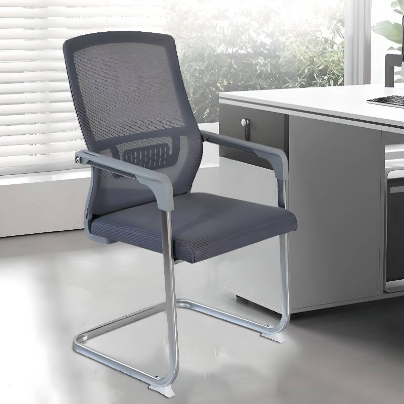 Simple Style Ergonomic Office Chairs with Dark Gray Cloth Armrest and Lumbar Support