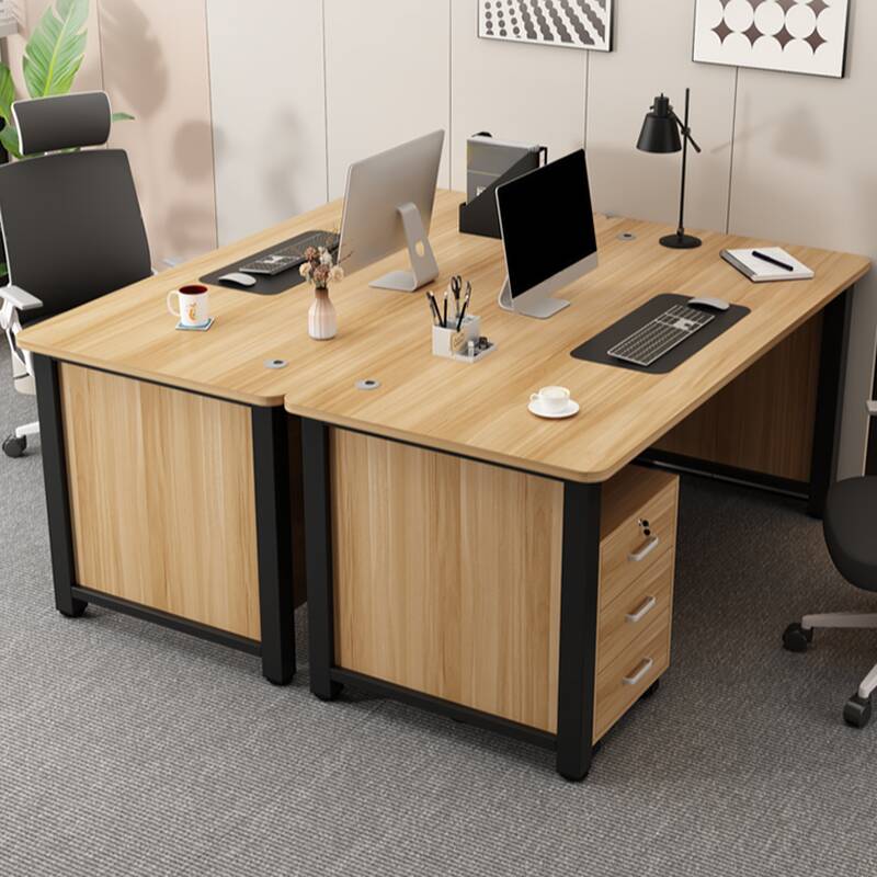 Modern Rectangular Laminate Writing Table with Unfinished Colour and Cable Management