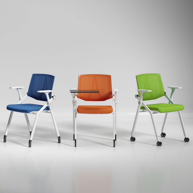 Modern Simple Style Ergonomic Office Desk Chairs with Upholstered Midnight Black/Light Green/Apricot Colour and Armrest