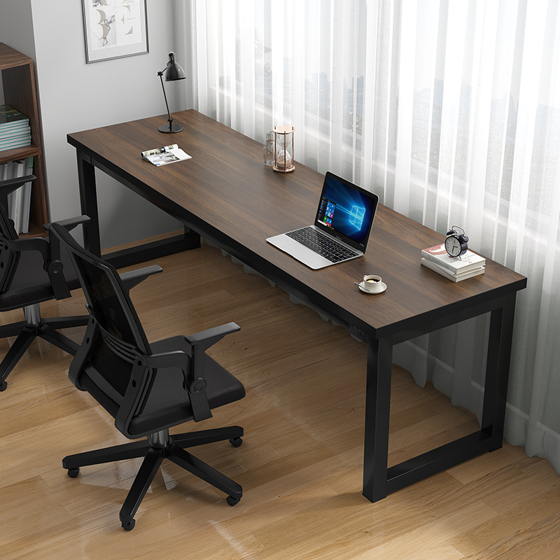 Contemporary Rectangular Laminate Writing Table with Auburn Colour