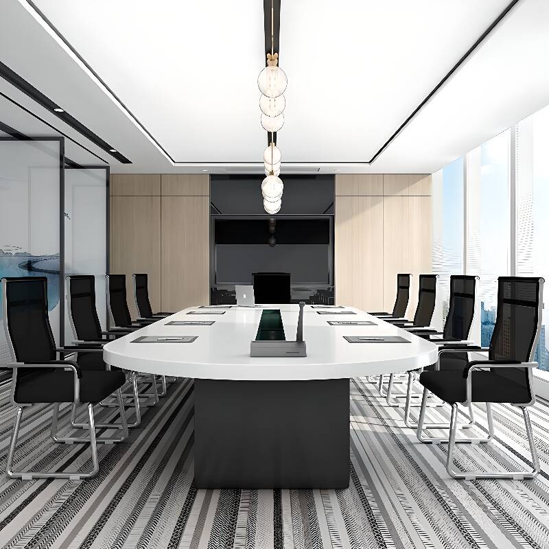 Simple Ergonomic Upholstery Office Chairs in Midnight Black with Armrest