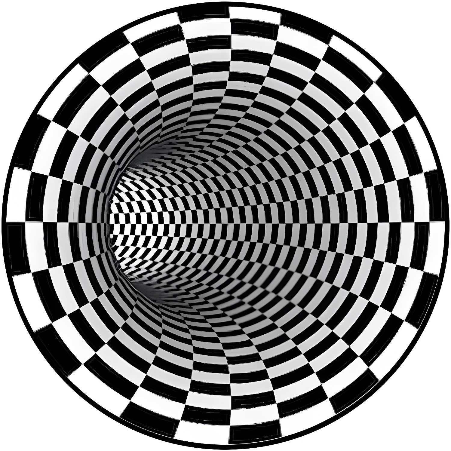 Black-White Creative Rug Polyester Optical Illusions Vortex Carpet Pet Friendly Washable Anti-Slip Rug for Hallway