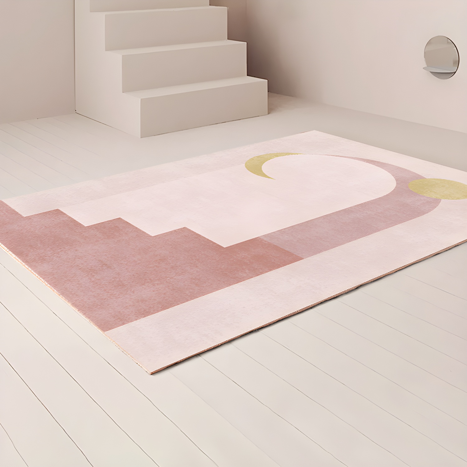 Western Geometric Print Rug Multi-Colour Synthetics Indoor Rug Anti-Slip Backing Easy Care Carpet for Room