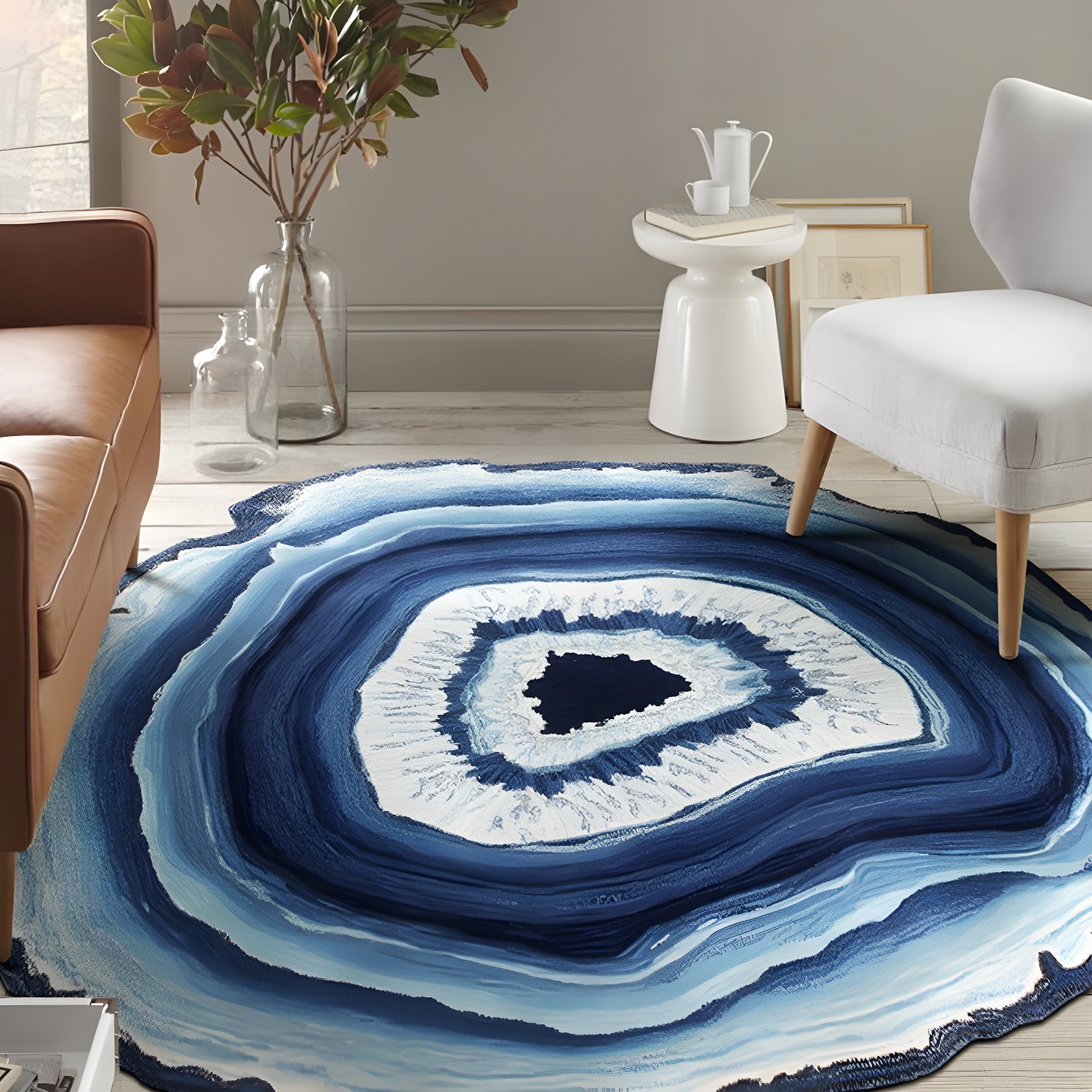 Novelty Colour Mixed Modern Indoor Rug Polyester 3D Print Carpet Easy Care Rug for Home Decoration
