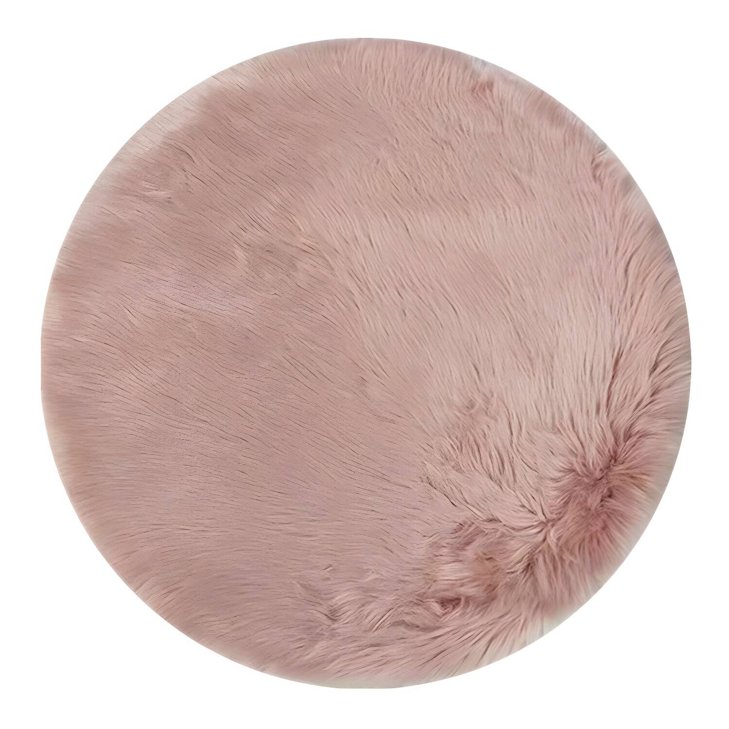 Comfort Modern Shag Area Rug Simplicity Solid Round Area Carpet Polyester Friendly Washable for Living Room